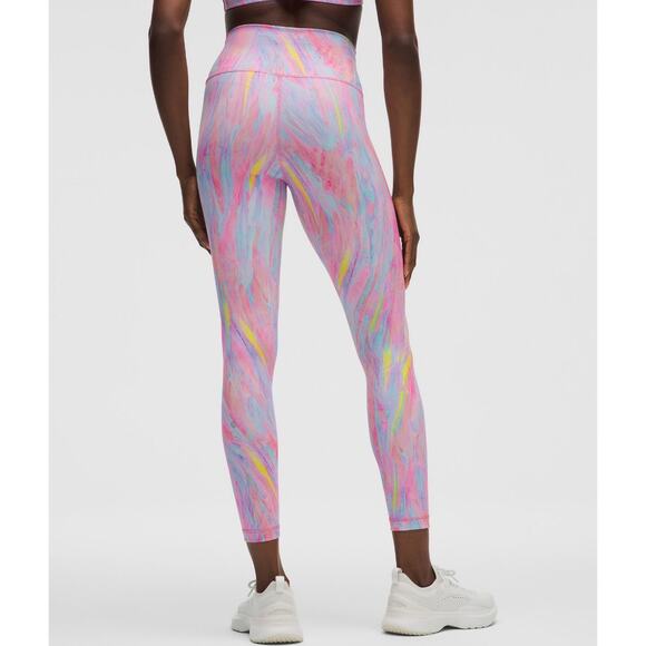 NWT Sz.4  Lululemon Wunder Train High Rise Tight 25” Prism Marble Multicolor - Picture 9 of 10